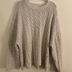 Cozy Cableknit Crewneck Sweater